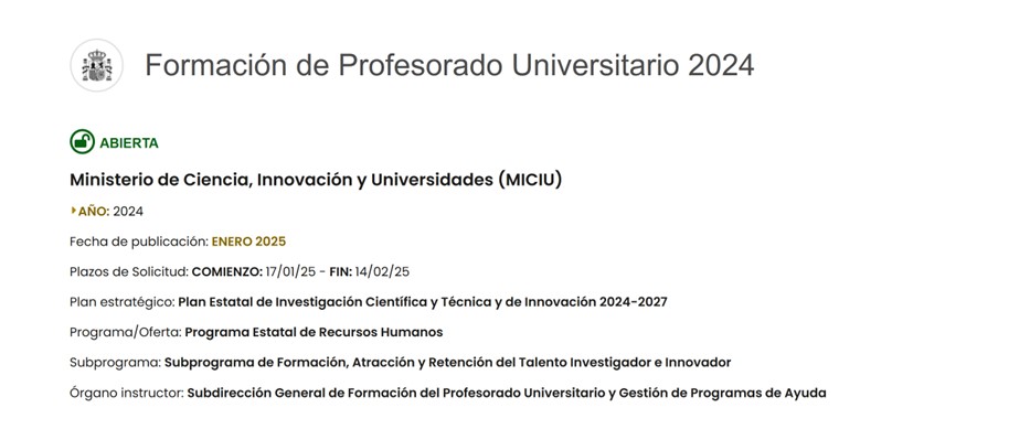 Documentación a firmar por la comisión del programa de doctorado para solicitar Ayudas de formación del profesorado universitario 2024 (FPU)